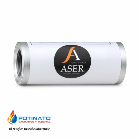 Filtro antisarro Aser compacto para tuberías con rosca de 3/4 - Potinato Villa Elisa