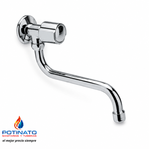 CANILLA COCINA PVC CROMO PICO S CIERRE CERAMICO