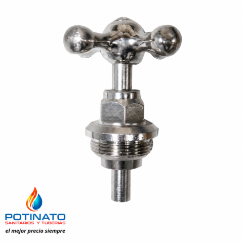 CABEZAL LLAVE PASO VOL. CRUZ CROMO ORING EF