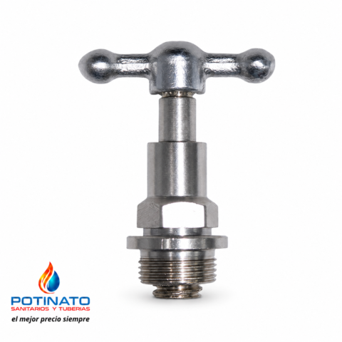 CABEZAL LLAVE PASO CON VOL BRONCE 1/2