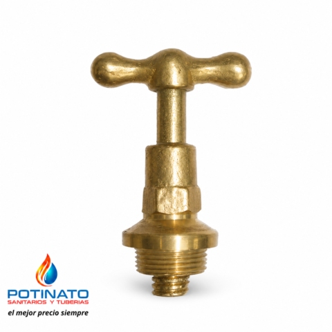 CABEZAL LLAVE PASO CON VOLANTE BRONCE 3/4