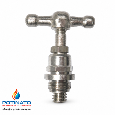 CABEZAL LLAVE DE PASO CROMO 1/2