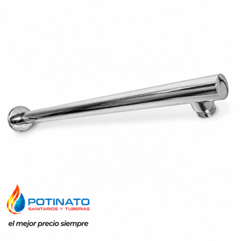 BRAZO LLUVIA BRONCE CROMO TIPO T 40 CM
