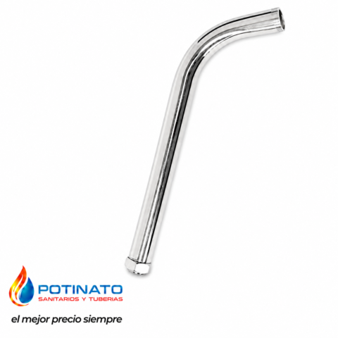BRAZO LLUVIA BRONCE CROMO 45° 14CM 1/2" C/NUEZ