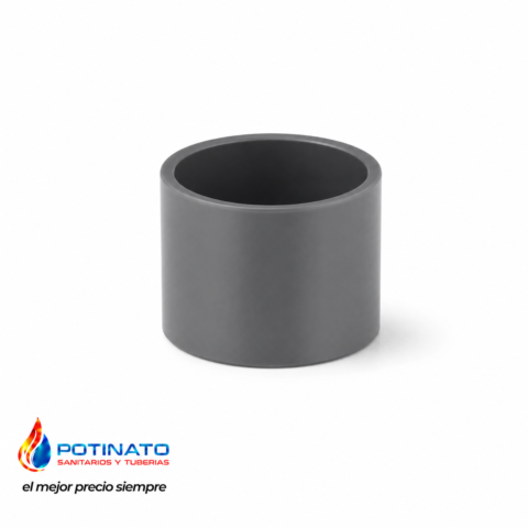 cupla pvc gris hidraulico junta de pegar
