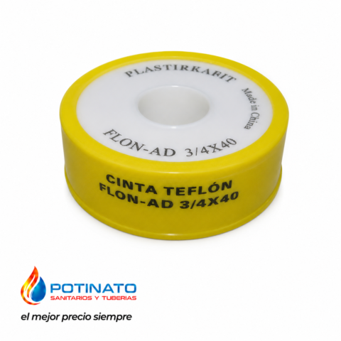 cinta teflon 3/4 x 40 alta densidad