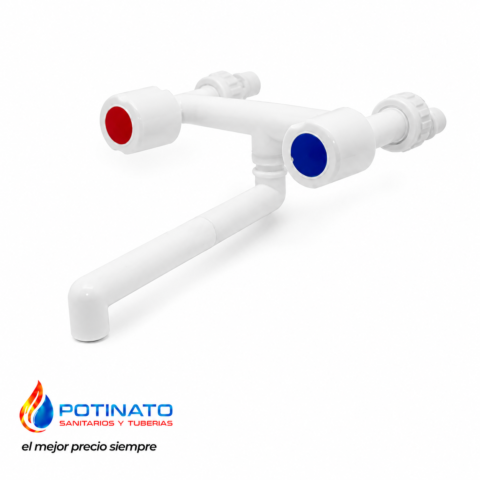 GRIFERIA PVC PARED PICO BAJO