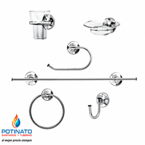 JUEGO ACCESORIOS BAÑO TAURO 5 PIEZAS