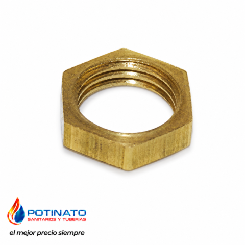 tuerca plana bronce