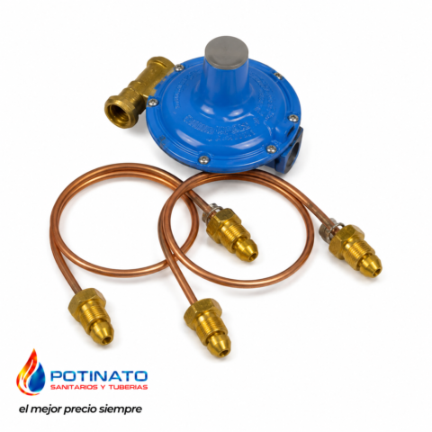 regulador gas 45 kg doble