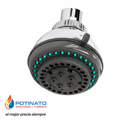 LLUVIA PVC IMPORTADA CROMO 5 FUNCIONES