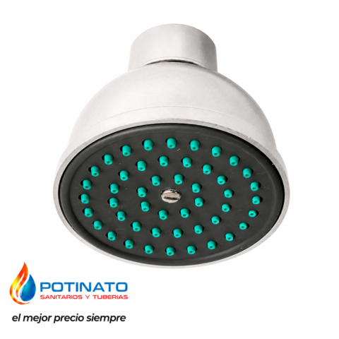 LLUVIA PVC FLOR SOLA ARTICULADA CROMO POMBA ANTICALCAREA