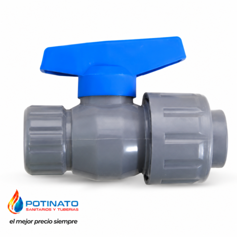 llave pvc gris duke hidraulico junta de pegar
