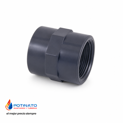 manguito pvc gris hidraulico junta de pegar