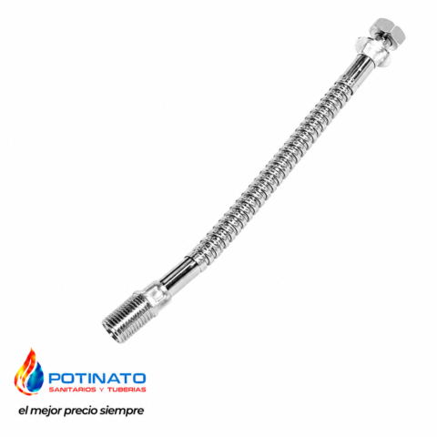 flexible cromado con alargue rao 1/2 x 30
