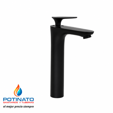 GRIFERIA MONOCOMANDO LAVATORIO PREMIUM NEGRA ALTO