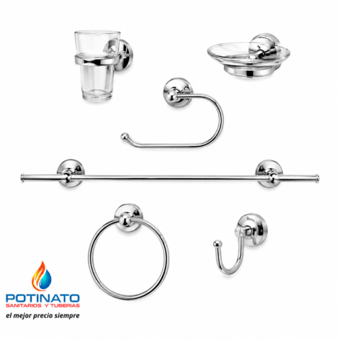 Accesorios baño cromados