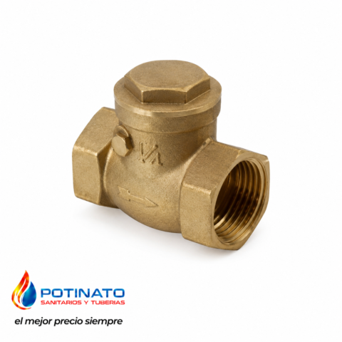 valvula de retencion bronce con clapeta