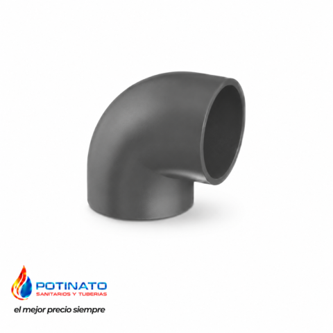 codo pvc hidraulico gris junta de pegar