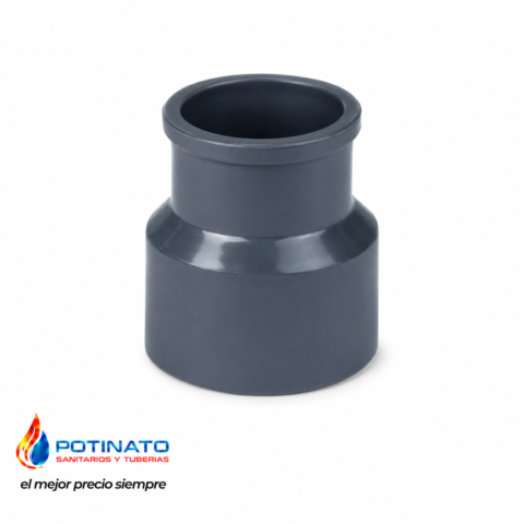cupla pvc gris hidraulico reduccion junta de pegar