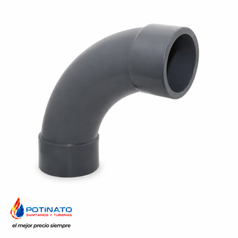 curva pvc gris hidraulico 90° junta de pegar