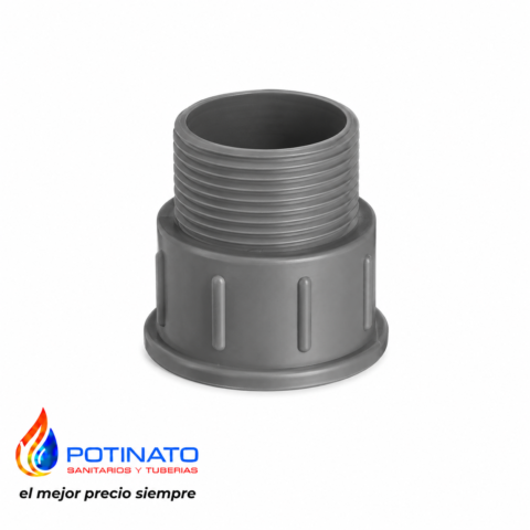 manguito pvc gris hidraulico junta de pegar
