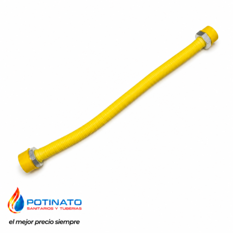 FLEXIBLE GAS NATURAL P/GABINETE C/COBERTOR 3/4X44CM